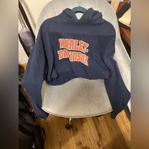Harley Davidson Vintage Cropped Hoodie